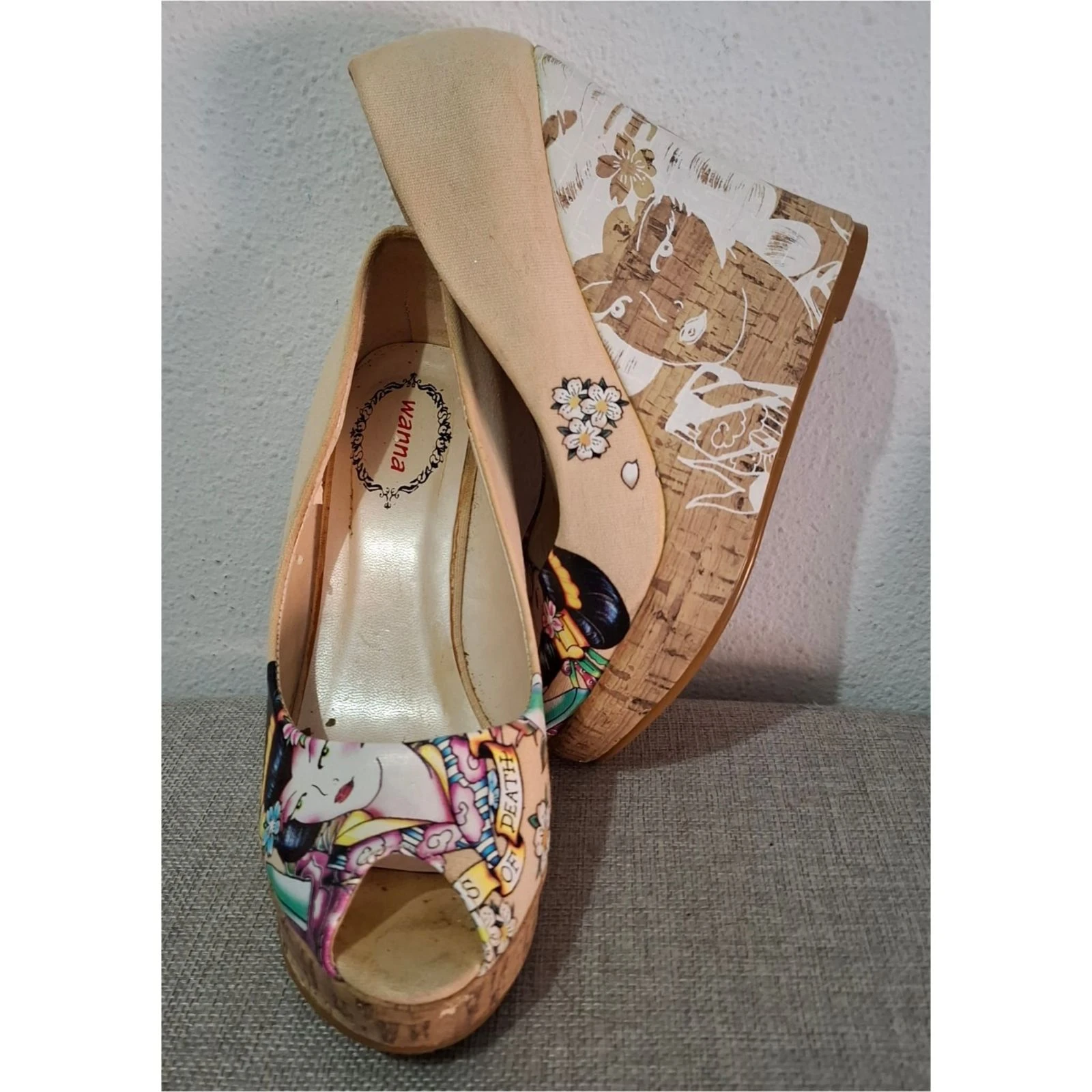 Zapatos de cuña estampados mujer limite edition Y2K